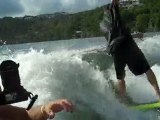 wakesurfing