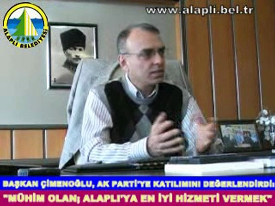 BAŞKAN ÇİMENOĞLU AK PARTİ'YE KATILIMINI DEĞERLENDİRDİ