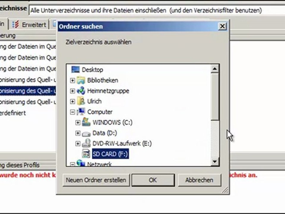Datensicherung mit Ccleaner