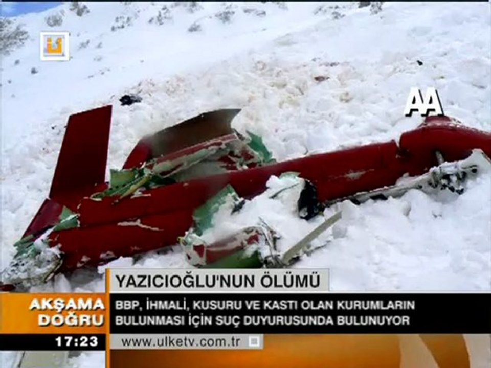 Yazıcıoğlu'nun ölümü için suç duyurusu