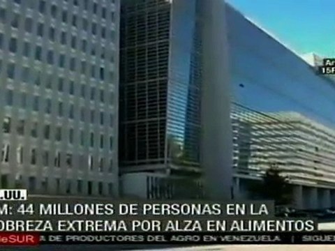 Por aumento en precios de alimentos, 44 millones de personas a la pobreza extrema en 2010