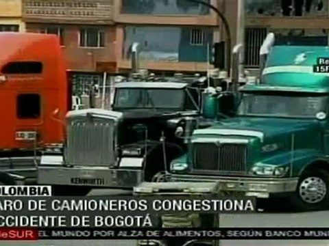 Nueve mil camioneros en huelga en Colombia