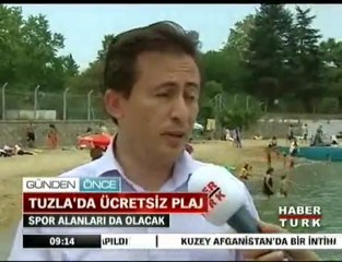 HABERTÜRK - Tuzla'da İstanbul'un tek ücretsiz plajı açıldı.