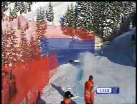 Werner Heel downhill run at Wengen, World Cup 2008
