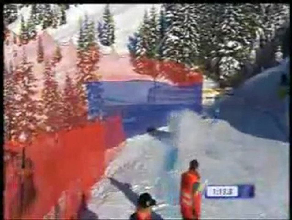 Werner Heel downhill run at Wengen, World Cup 2008