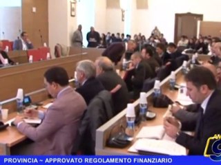 PROVINCIA | Approvato regolamento finanziario