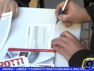 ANDRIA | LIBERA: "I corrotti restituiscano il maltolto"