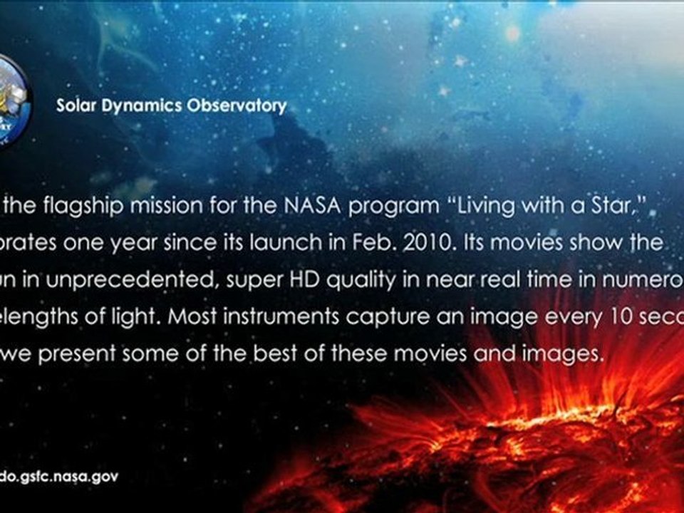 SDO : premier anniversaire dans l'espace