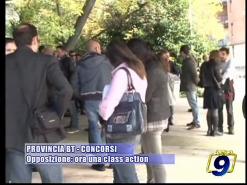 PROVINCIA BT - CONCORSI | Opposizione: ora una class action
