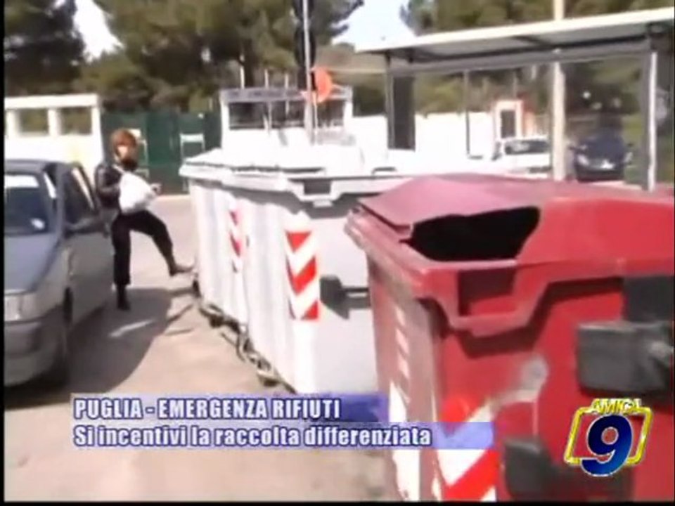 PUGLIA - EMERGENZA RIFIUTI | Si incentivi la raccolta differenziata