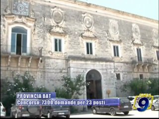 PROVINCIA BAT |  Concorsi: 7300 domande per 23 posti