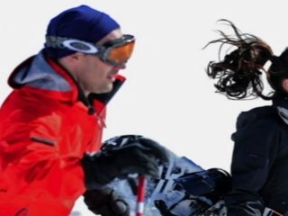 Jon Hamm and Megan Fox on set