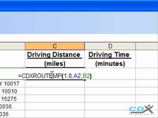 Driving Distance Calculator in Excel