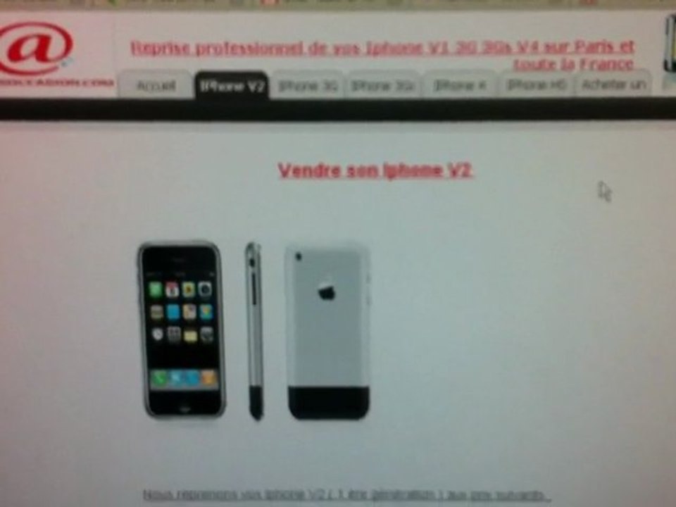 Vendre son IPhone 3G 3GS V4 V2 . Recyclage et Revente .