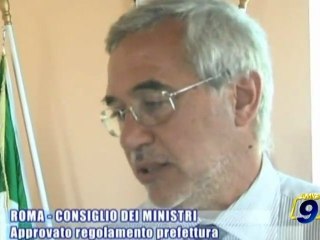 ROMA - CONSIGLIO DEI MINISTRI | Approvato regolamento Prefettura