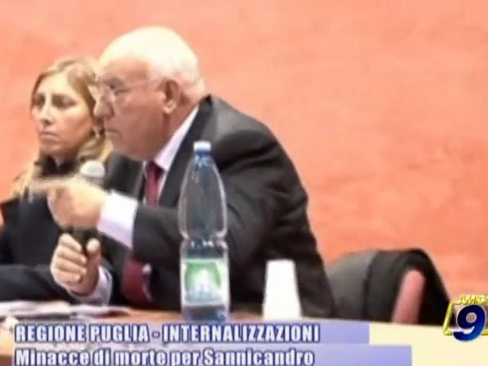 REGIONE PUGLIA | Internalizzazioni: minacce di morte per Sannicandro