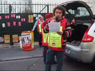 Rassemblement  intersyndical 17 février 2011 à Tours