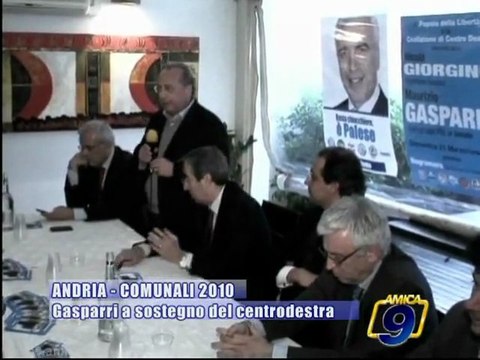 ANDRIA | Comunali 2010 | Maurizio Gasparri a sostegno del centrodestra
