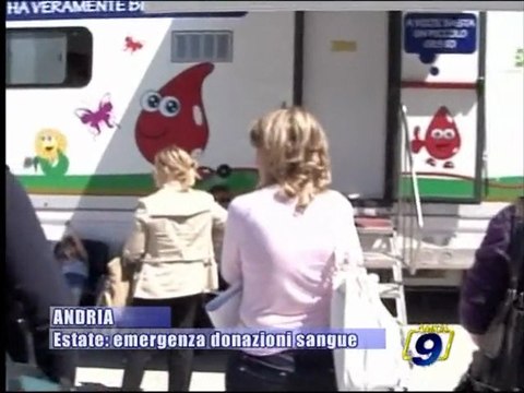 ANDRIA | Estate: emergenza donazioni sangue