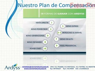 Ardyss Perú, Plan de Negocios