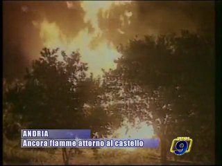 ANDRIA | Ancora fiamme attorno al castello
