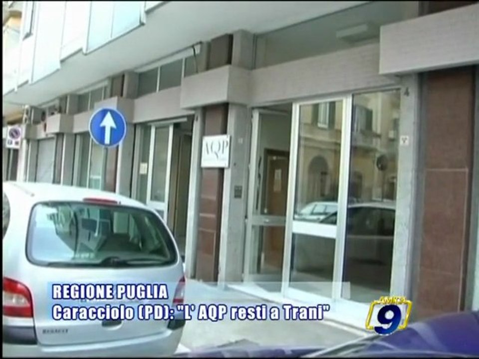 REGIONE PUGLIA | Caracciolo (PD): "L'AQP resti a Trani"