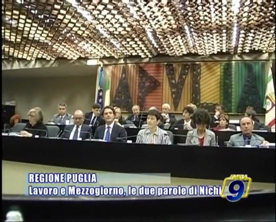 REGIONE PUGLIA | Lavoro e Mezzogiorno, le due parole di Nichi