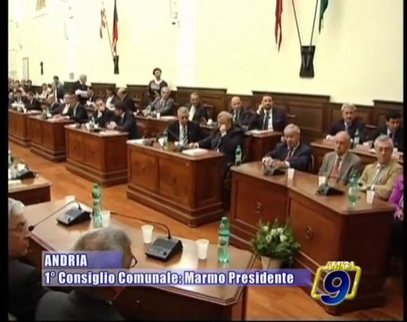 ANDRIA | 1° Consiglio Comunale: Marmo Presidente