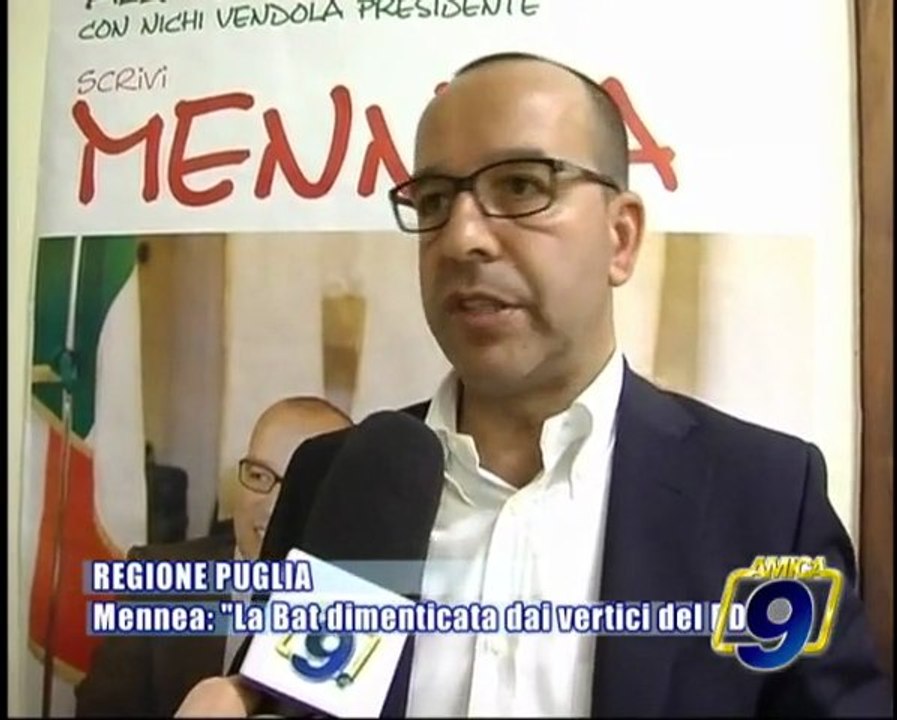 PUGLIA | Mennea: "La BAT dimenticata dai vertici PD"
