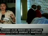 Martelly y Manigat inician competencia por la presidencia de Haití