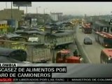 Taxistas se unen al paro de camioneros en Colombia