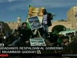 Ciudadanos de Libia respaldan gobierno de Muammar Gaddafi