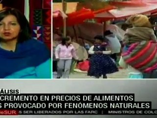 Bolivia atribuye escasez de alimentos a la crisis mundial