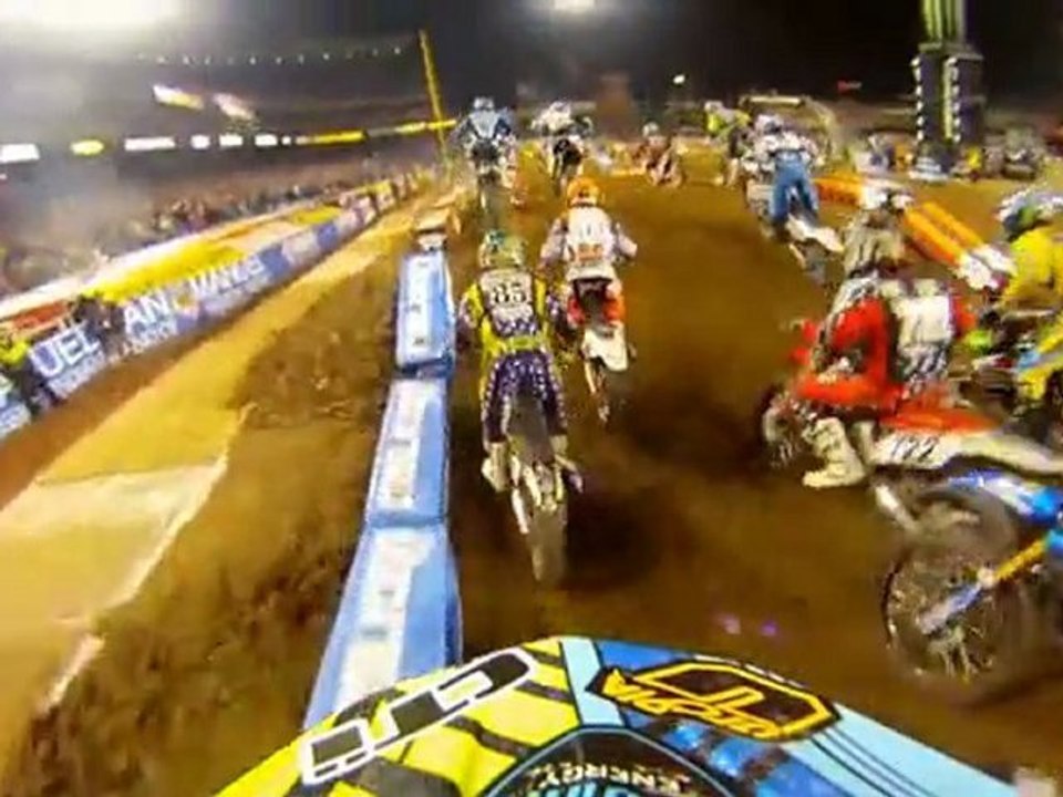 Headcam -  Anaheim I Race Monster Energy Supercross 2011