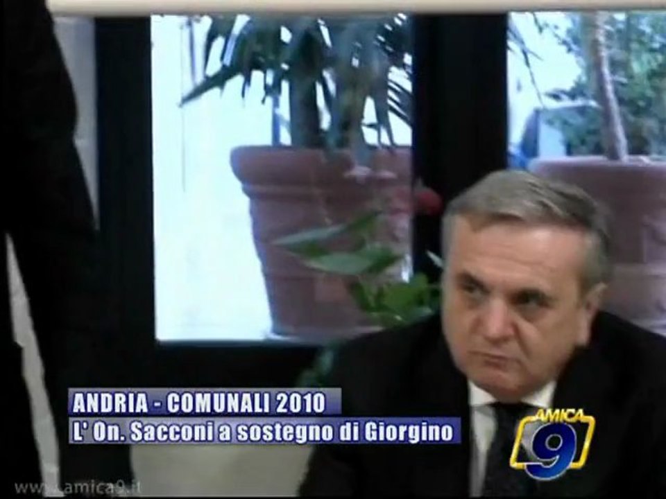 ANDRIA | Comunali 2010 | L'on. Sacconi per Nicola Giorgino sindaco