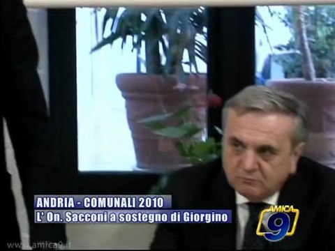 ANDRIA | Comunali 2010 | L'on. Sacconi per Nicola Giorgino sindaco