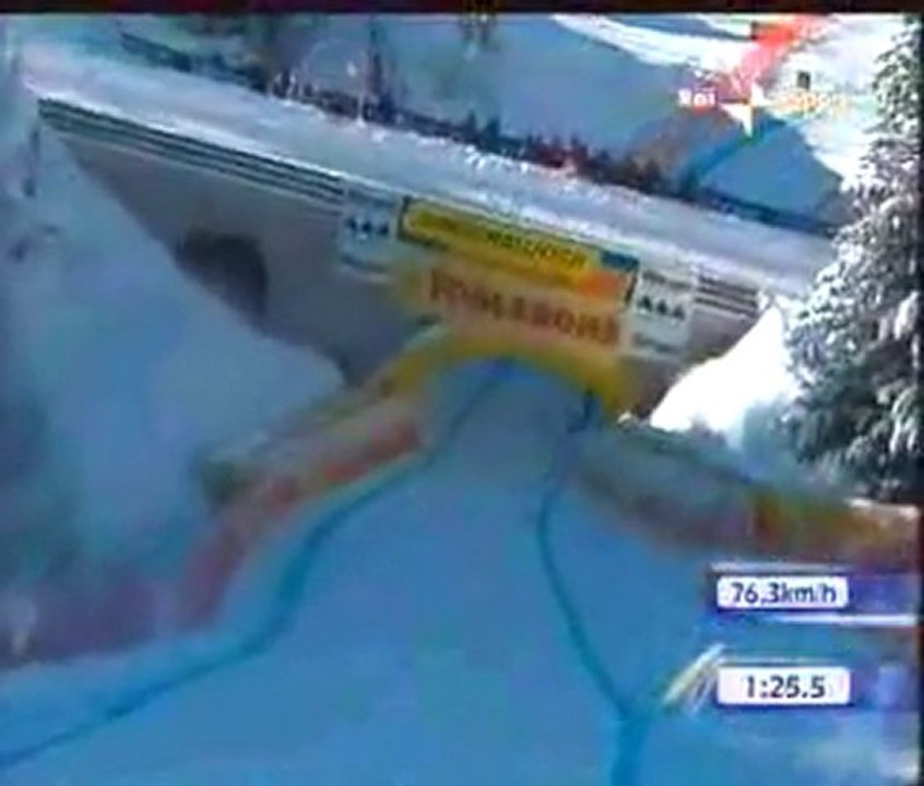 Bode Miller run at 2008 Wergen Downhill