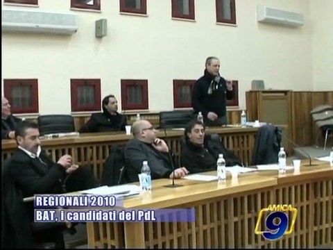 PUGLIA REGIONALI 2010 | BAT, i candidati del Pdl al consiglio regionale