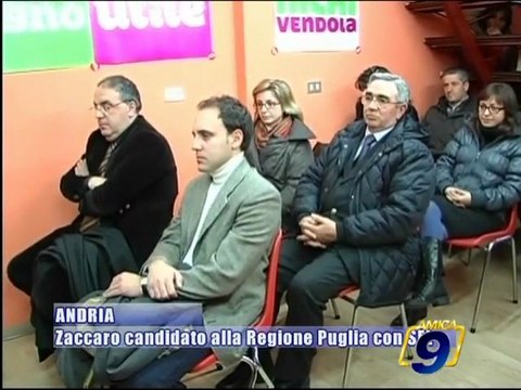 ANDRIA | Zaccaro candidato alla Regione Puglia con Sinistra Ecologia e Liberta'