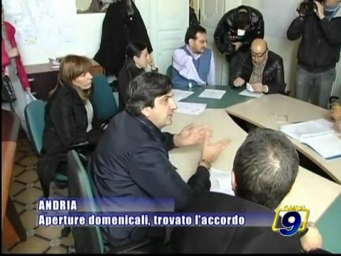 ANDRIA - Aperture domenicali, trovato l'accordo