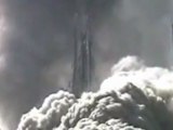 North Tower - glow, second explosions, plume, steel core