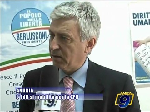 ANDRIA. L'Italia dei Valori si mobilita per la ZFU Zona Franca Urbana