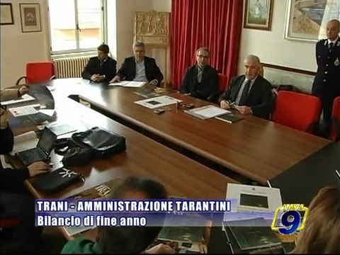 TRANI. Amministrazione tarantini, bilancio di fine anno