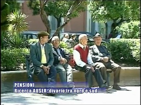 PENSIONI. Recerca AUSER: divario tra nord e sud