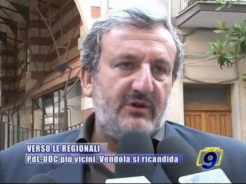 REGIONALI 2010. PDL-UDC piu' vicini. Vendola si ricandida