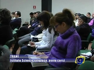TRANI. Istituto Scienze religiose, avvio corsi