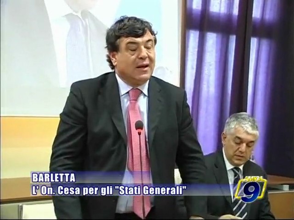 BARLETTA. L'on.Cesa per gli "Stati Generali" della BAT