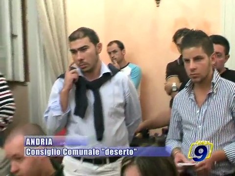 ANDRIA. Consiglio Comunale deserto