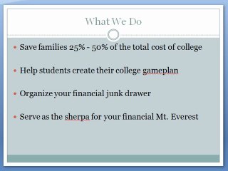 Colorado Springs College Planner
