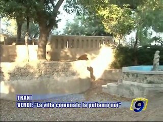 TRANI. VERDI: "La villa comunale la puliamo noi!"